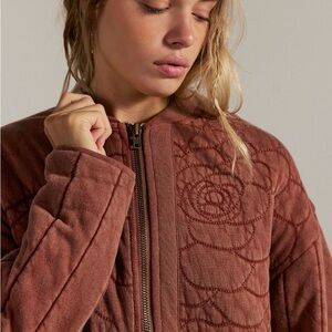 Free People Zip Up Sweatshirt Jacket Cinnamon NWT Size Medium